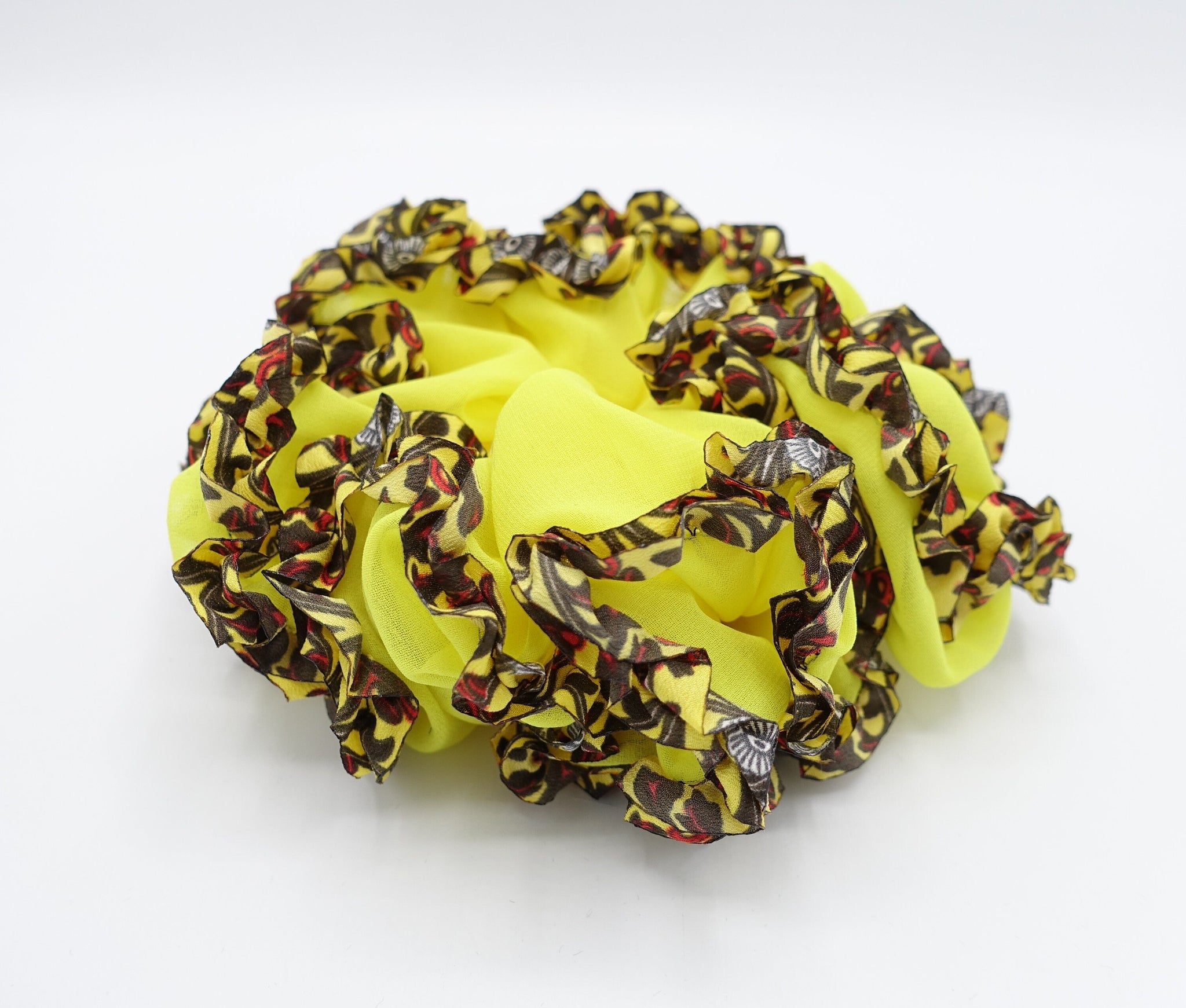 yellow chiffon scrunchies 