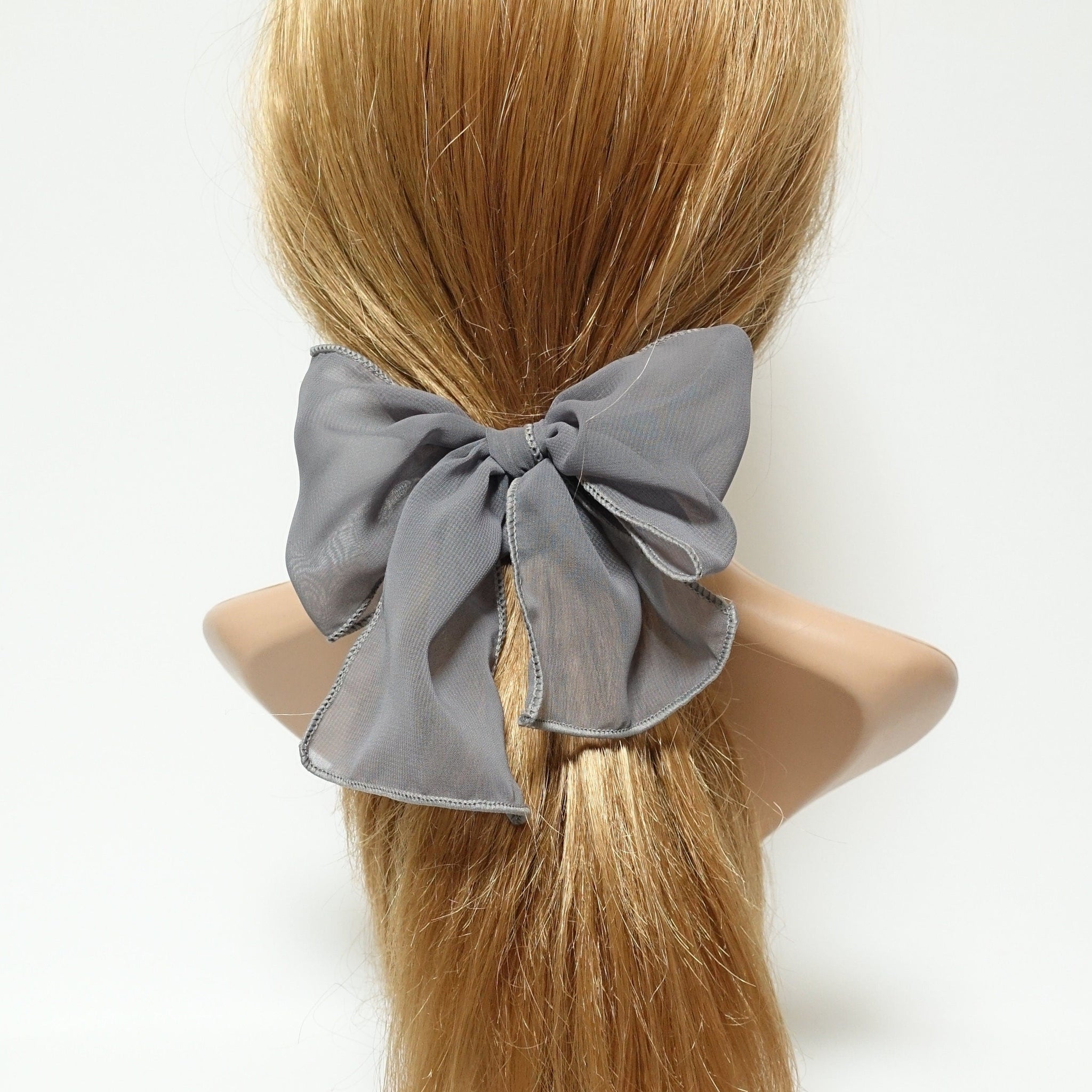 veryshine.com Scrunchies chiffon waving bow scrunchies drape translucent bow knot scrunchy feminine style hair scrunchie