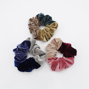 veryshine.com Scrunchies color block velvet hair scrunchies for women