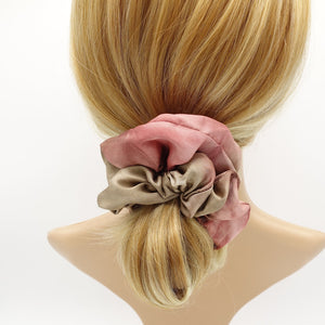 veryshine.com Scrunchies color gradation scrunchies glossy hair elastic scrunchie women hair accessory