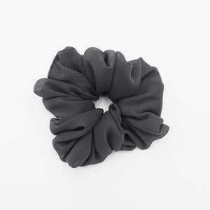 veryshine.com Scrunchies Dark gray large chiffon voluminous scrunchies women hair elastic accessory