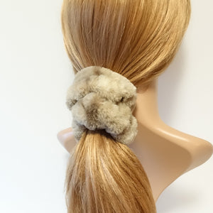 veryshine.com Scrunchies fabric faux fur soft hair scrunchies large hair scrunchie for women