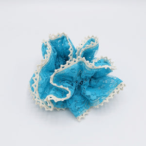 veryshine.com Scrunchies floral lace scrunchies,, double edge scrunchies for women