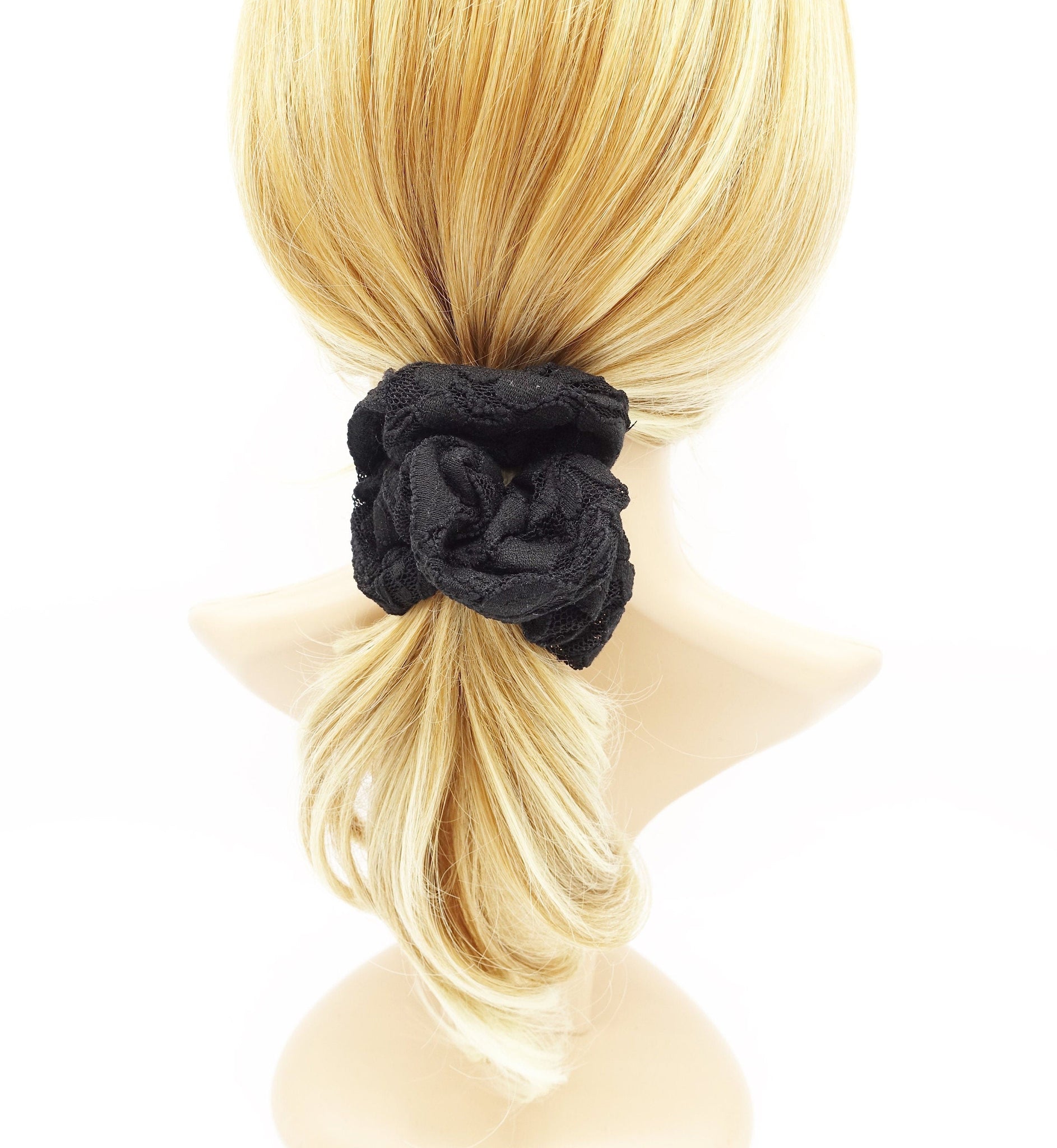 veryshine.com Scrunchies floral lace scrunchies flower petal hair elastic women hair tie