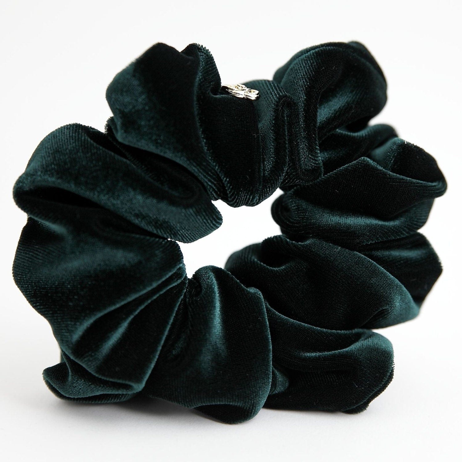 veryshine.com Scrunchies Green Solid Color Velvet Scrunchies Fall Winter Hair Elastics Women Hair Accessories