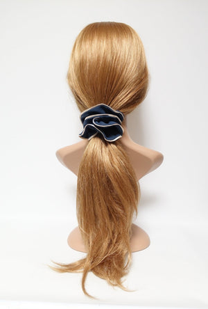 veryshine.com scrunchies/hair holder 2 trim chiffon scrunchy glossy edge trim scrunchies women hair accessories
