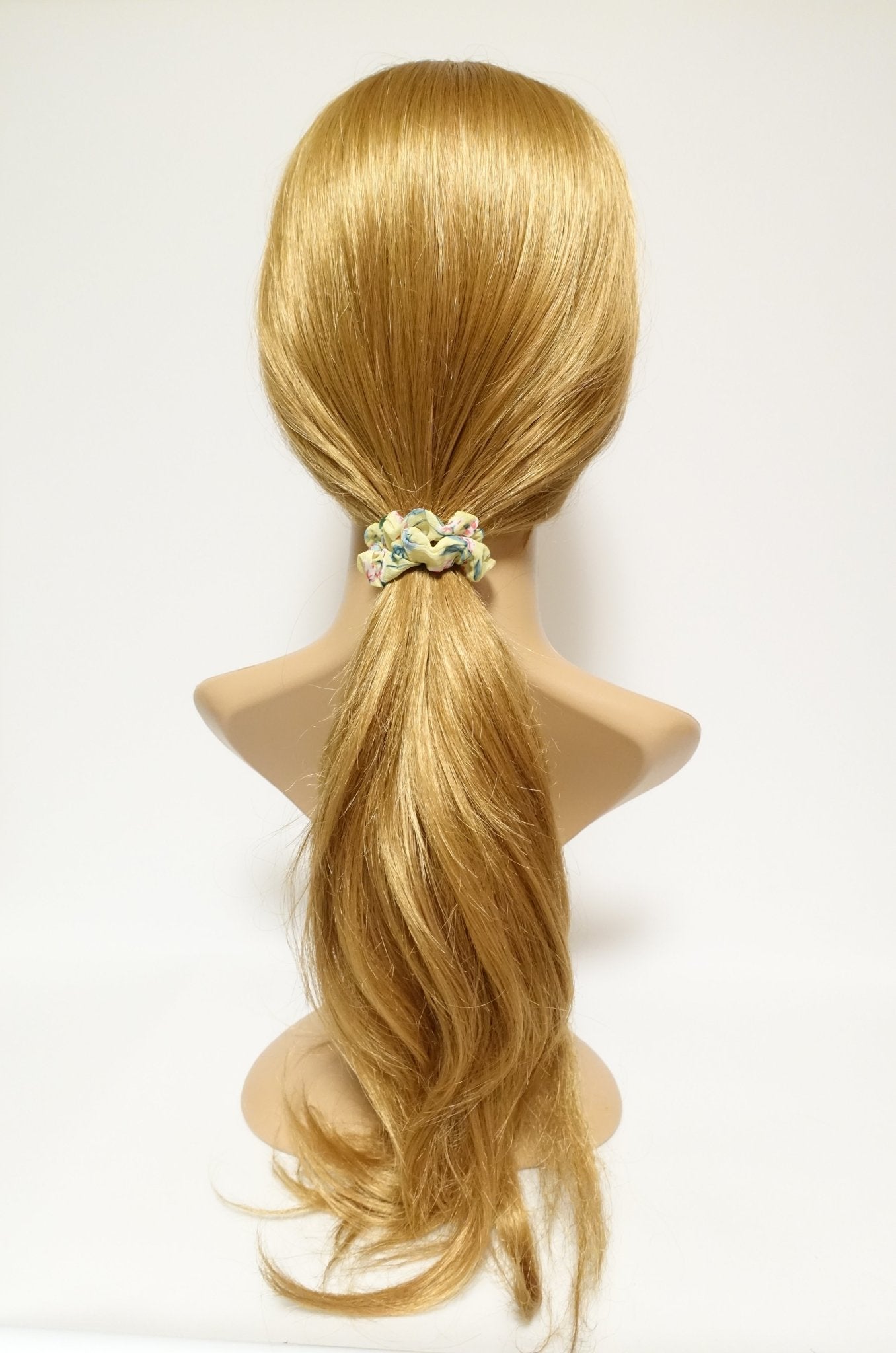 veryshine.com scrunchies/hair holder A set of 5 chiffon scrunchies A Pack of 5 Flower Print Hair Elastic Mini Thin floral Scrunchies