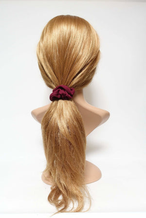 veryshine.com scrunchies/hair holder a set of 5 solid chiffon scrunchies small medium scrunchie woman hair accessory pack