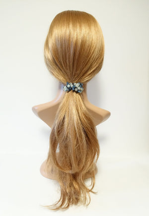 veryshine.com scrunchies/hair holder Acrylic sleek ball dazzling polyhedron ornament beaded crochet ponytail holder