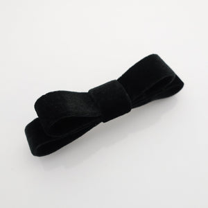 veryshine.com scrunchies/hair holder Black narrow flat velvet bow french bow barrette
