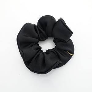veryshine.com scrunchies/hair holder Black Satin medium solid color Scrunchies for Women