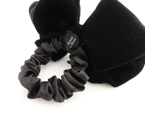 veryshine.com scrunchies/hair holder Black scrunchies soft silk velvet hair bow scrunchies balloon volume hair bow scrunchies