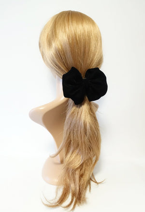 veryshine.com scrunchies/hair holder Black scrunchies soft silk velvet hair bow scrunchies balloon volume hair bow scrunchies