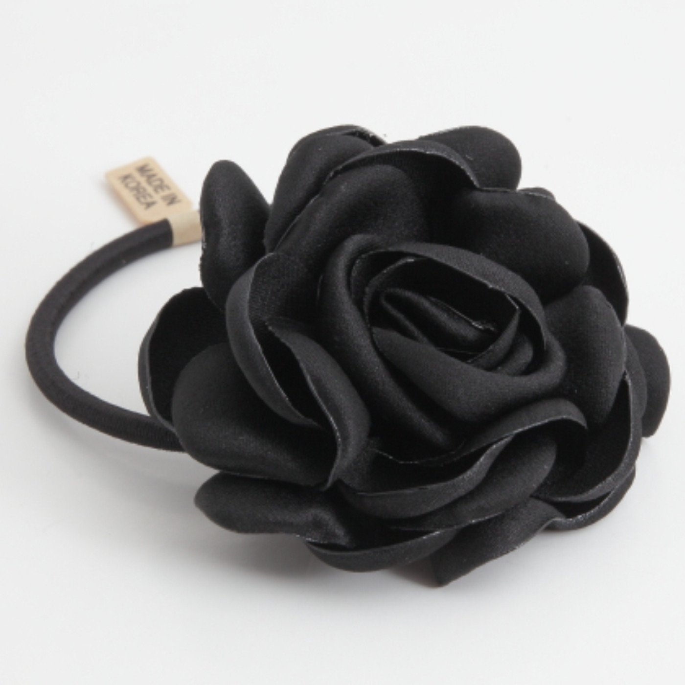veryshine.com scrunchies/hair holder Black simple rose flower hair elastic ponytail holder