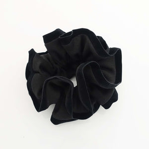 veryshine.com scrunchies/hair holder Black suede trim scrunchies Fall Winter fashion hair tie women hair accessory