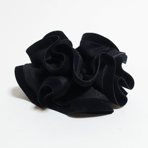 veryshine.com scrunchies/hair holder Black Suede Trim Solid Color Hair Scrunchies Women Hair Elastics Accessories