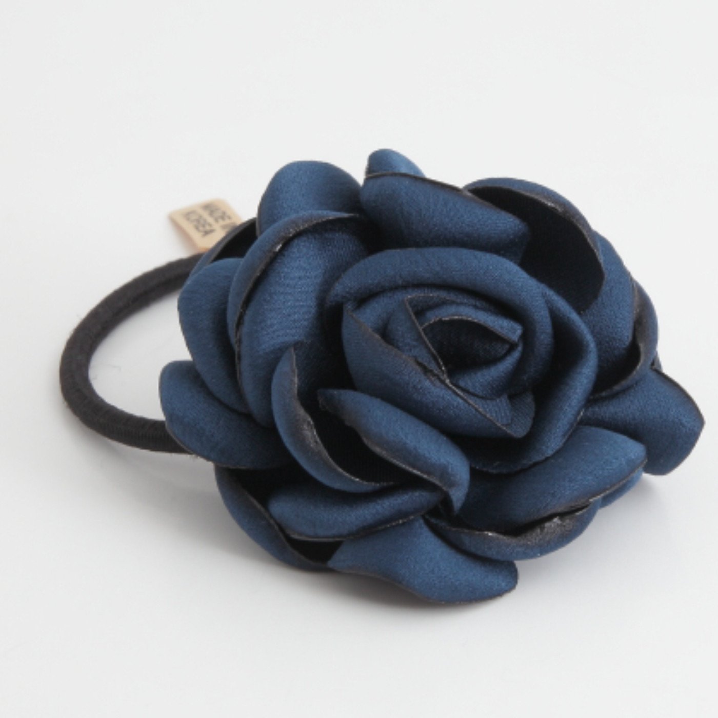veryshine.com scrunchies/hair holder Blue Navy simple rose flower hair elastic ponytail holder