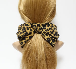 veryshine.com scrunchies/hair holder Caramel Leopard print big bow barrette sexy floppy hair bow barrette