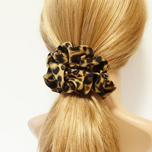 veryshine.com scrunchies/hair holder Caramel soft leopard print hair scrunchies for women