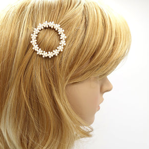 veryshine.com scrunchies/hair holder Circle tiny pearl ball decorated hair clip bow circle flower pattern women hair accessory