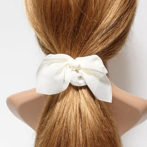 veryshine.com scrunchies/hair holder Cream white translucent chiffon bow knot scrunchies pretty women scrunchie hair accessory