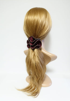 veryshine.com scrunchies/hair holder dazzling golden thread trim satin scrunchies women unique hair elastic scrunchy