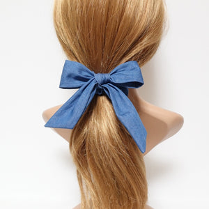 veryshine.com scrunchies/hair holder denim bow knot scrunchies cotton casual scrunchy woman hair elastic
