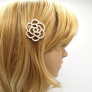 veryshine.com scrunchies/hair holder Flower tiny pearl ball decorated hair clip bow circle flower pattern women hair accessory