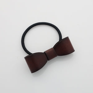 veryshine.com scrunchies/hair holder genuine cow leather hair bow elastic ponytail holder