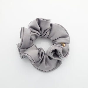 veryshine.com scrunchies/hair holder Gray Satin medium solid color Scrunchies for Women