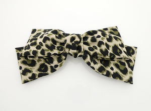 veryshine.com scrunchies/hair holder Khaki Leopard print big bow barrette sexy floppy hair bow barrette