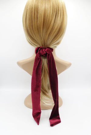 veryshine.com scrunchies/hair holder long tail velvet knot scrunchies women hair accessories