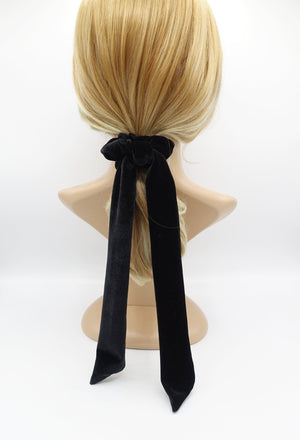 veryshine.com scrunchies/hair holder long tail velvet knot scrunchies women hair accessories