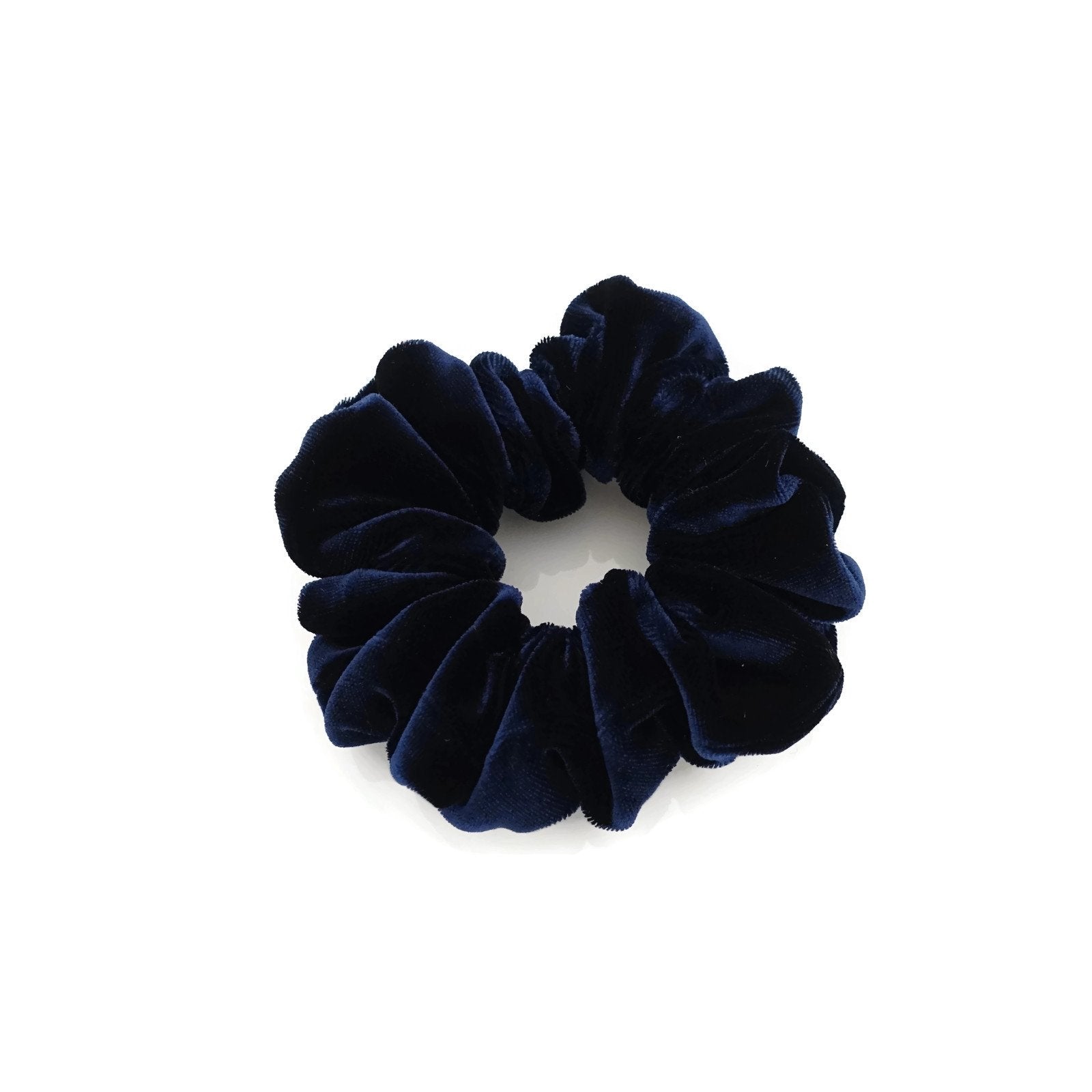 veryshine.com scrunchies/hair holder Navy medium size solid velvet scrunchies women hair tie accessory scrunchies