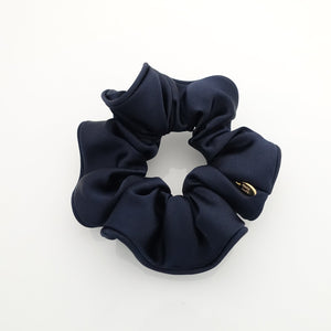 veryshine.com scrunchies/hair holder Navy Satin medium solid color Scrunchies for Women
