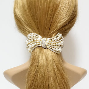 veryshine.com scrunchies/hair holder pearl rhinestone decorated leaf wave bow french barrette