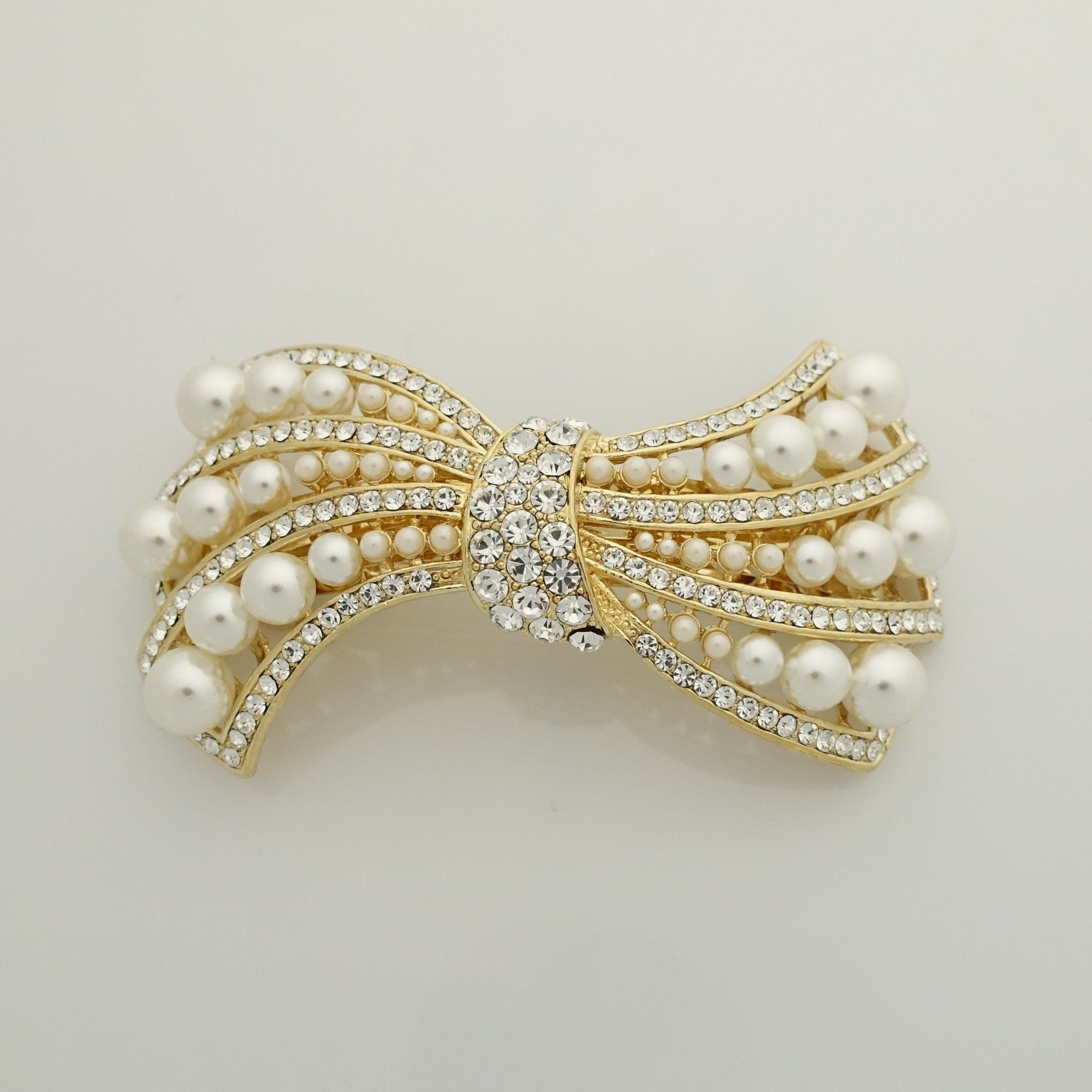 veryshine.com scrunchies/hair holder pearl rhinestone decorated leaf wave bow french barrette