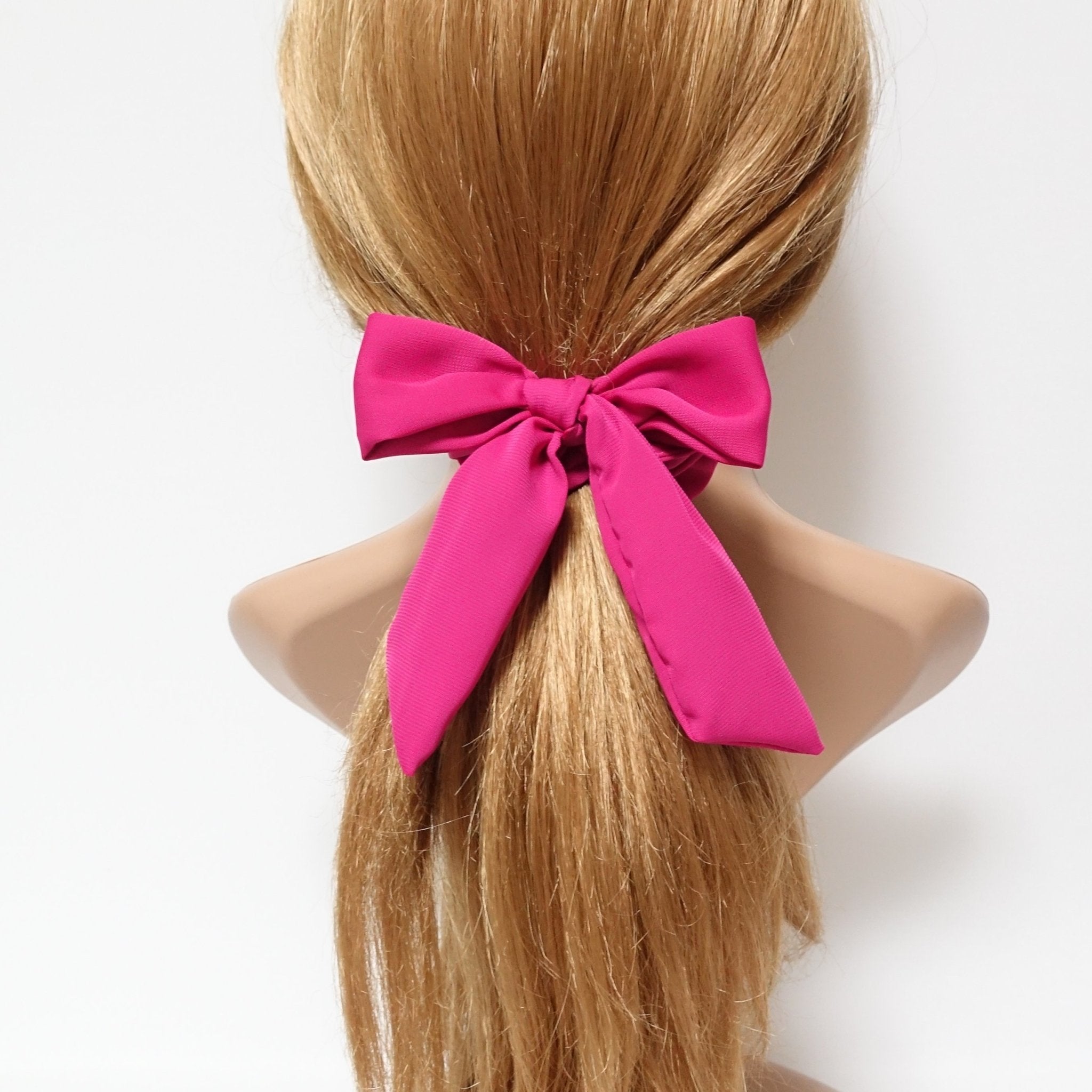 veryshine.com scrunchies/hair holder Pink chiffon bow knot scrunchies lovely hair tie elastic scrunchy for woman