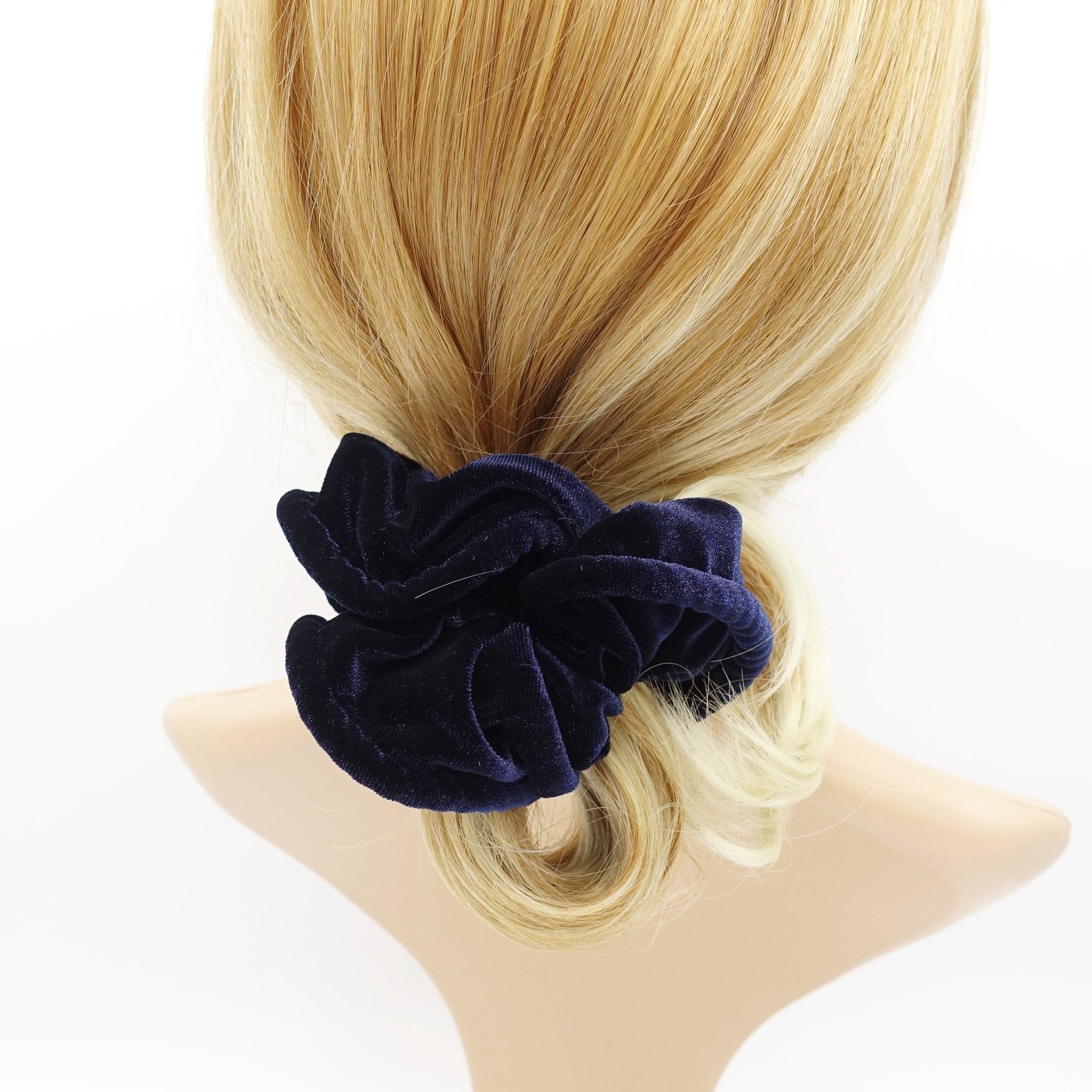veryshine.com scrunchies/hair holder pipe edge solid velvet scrunchies medium scrunchie women hair accessories