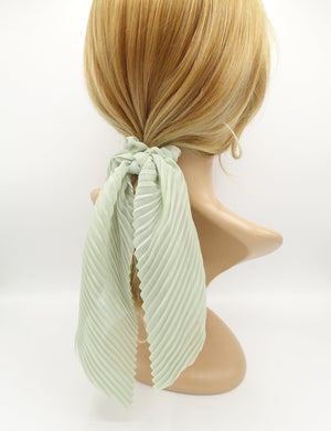 veryshine.com scrunchies/hair holder pleated scrunchies chiffon bow long tail scarf hair tie scrunchie