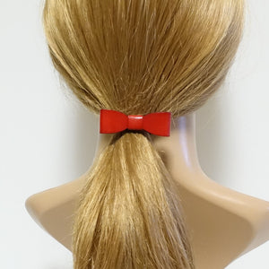veryshine.com scrunchies/hair holder Red genuine cow leather hair bow elastic ponytail holder