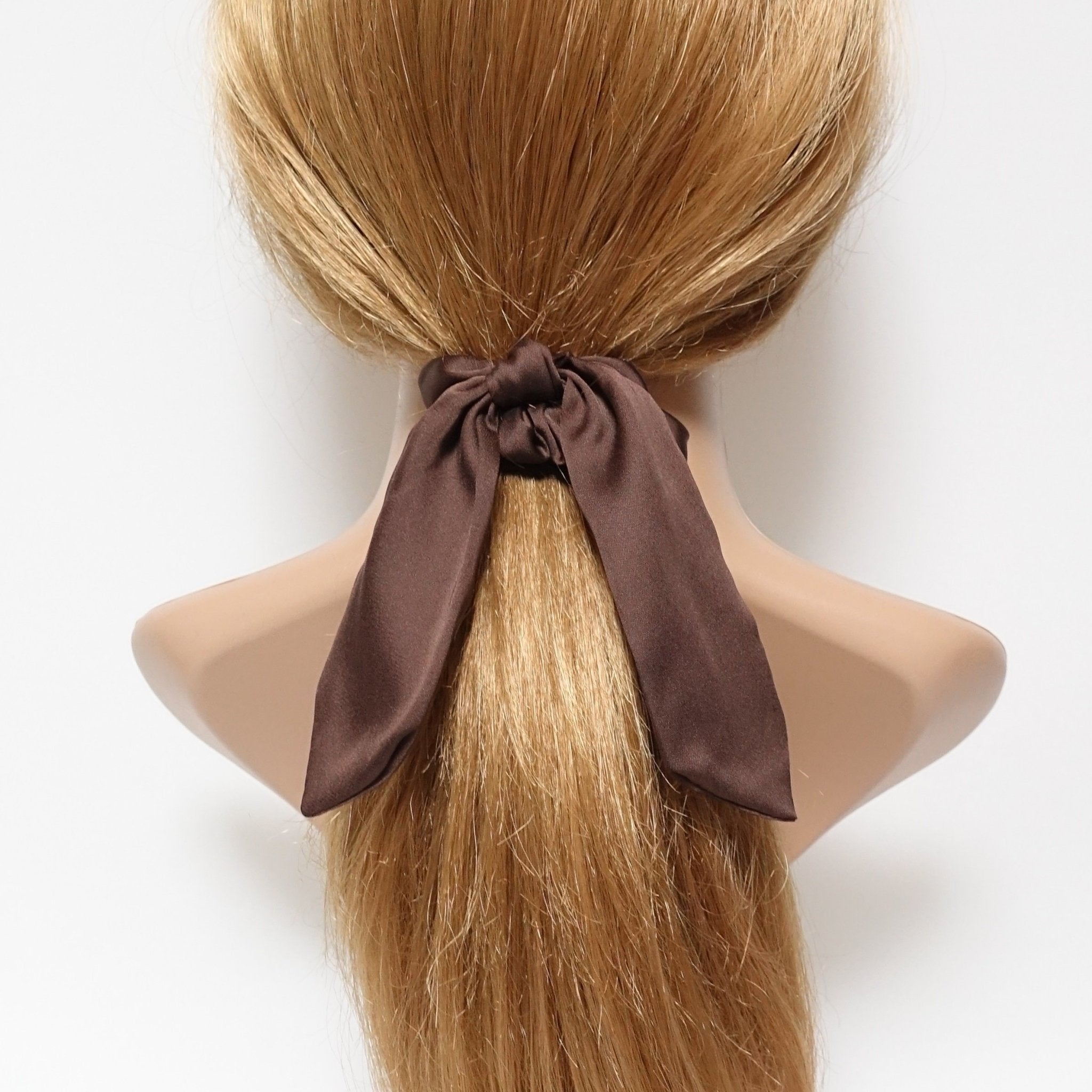 veryshine.com scrunchies/hair holder satin hair bow knot scrunchies glossy tail bow scrunchy women hair accessory