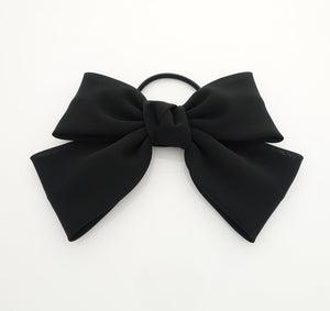 veryshine.com scrunchies/hair holder simple chiffon bow ponytail holder basic style hair bow tie elastics