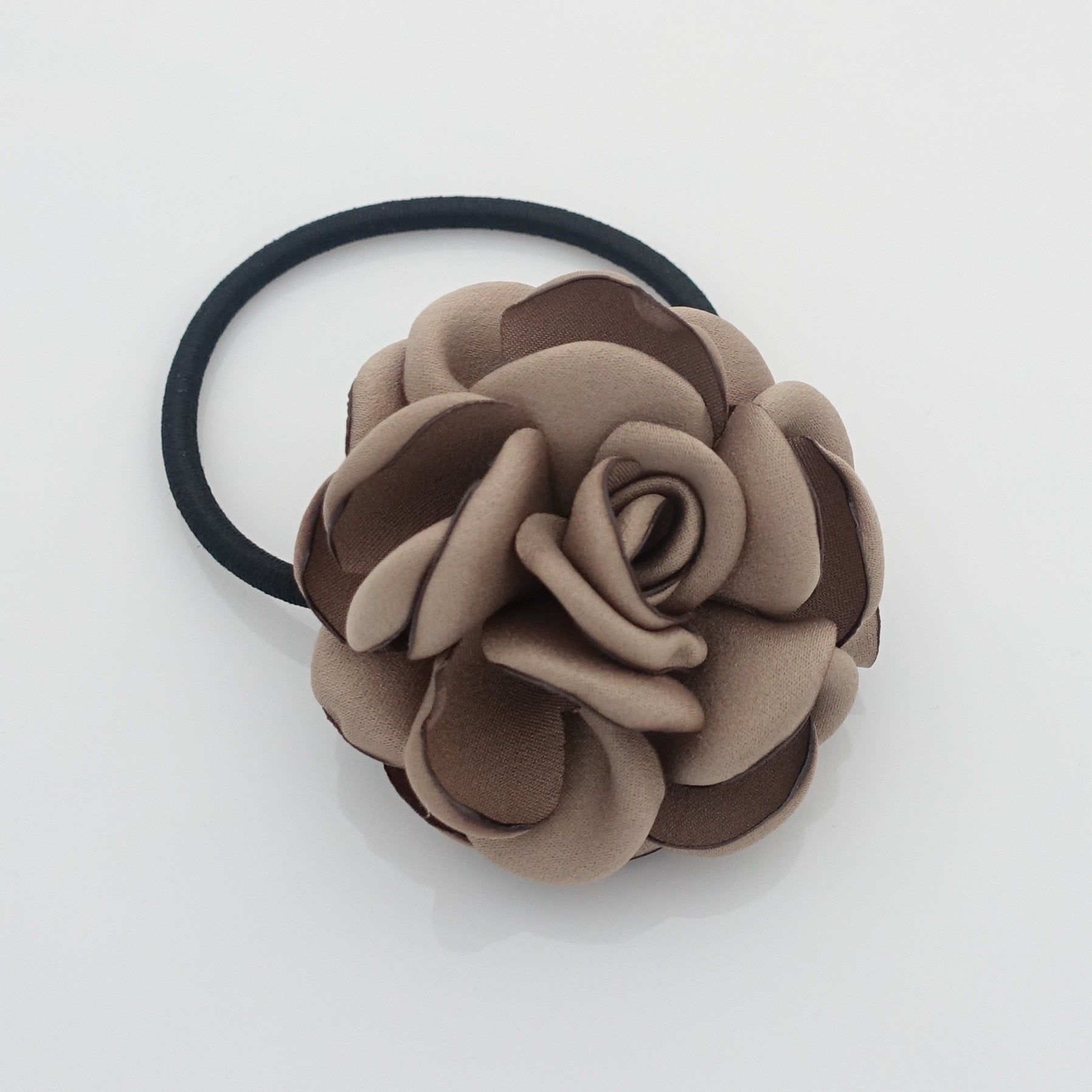 veryshine.com scrunchies/hair holder simple rose flower hair elastic ...