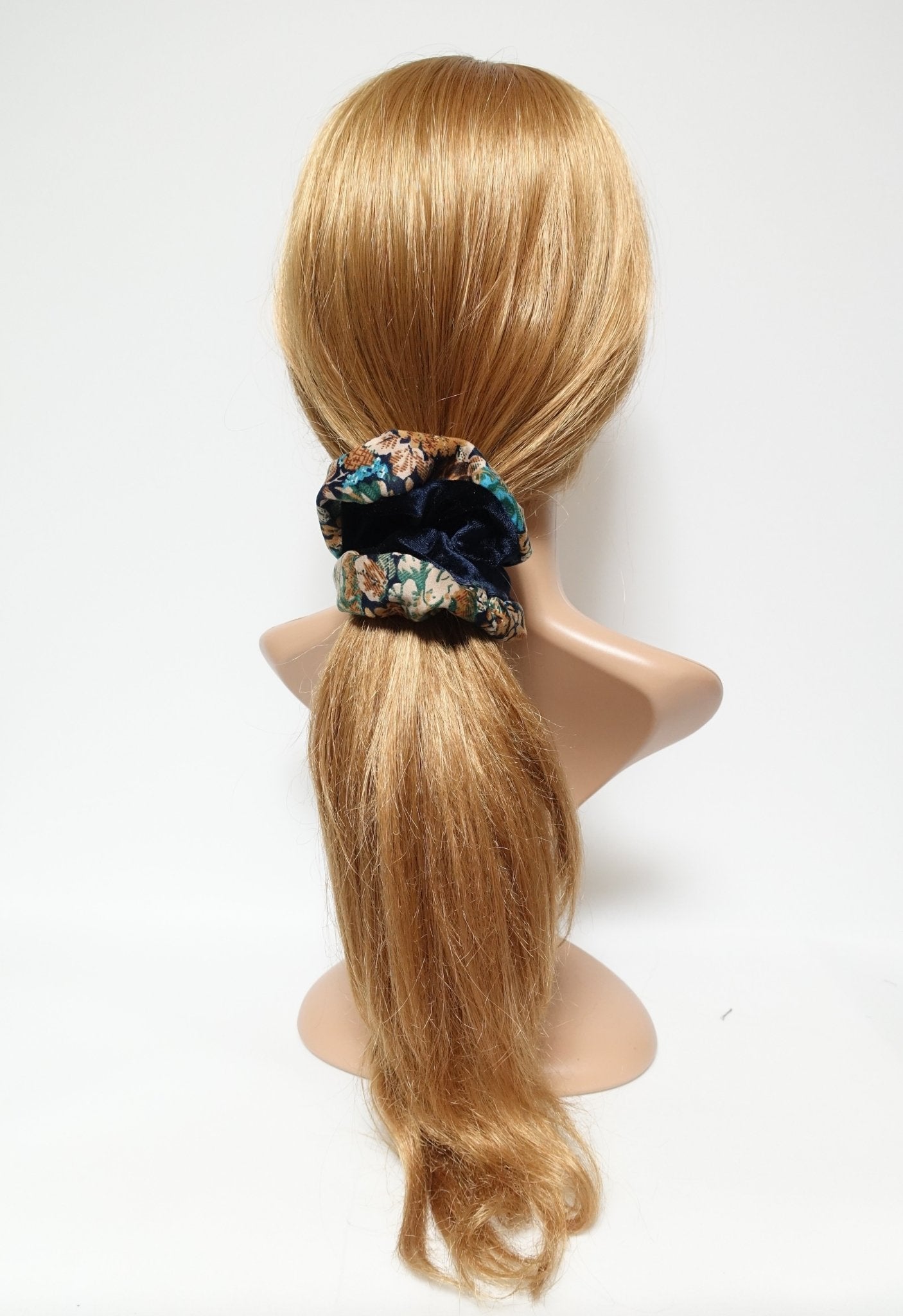 veryshine.com scrunchies/hair holder small flower print edge velvet scrunchies trim decorated scrunchy women hair accessory