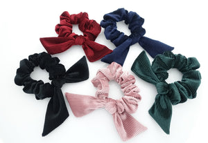 veryshine.com scrunchies/hair holder soft glossy corduroy bow knot scrunchies cute hair tie women scrunchie