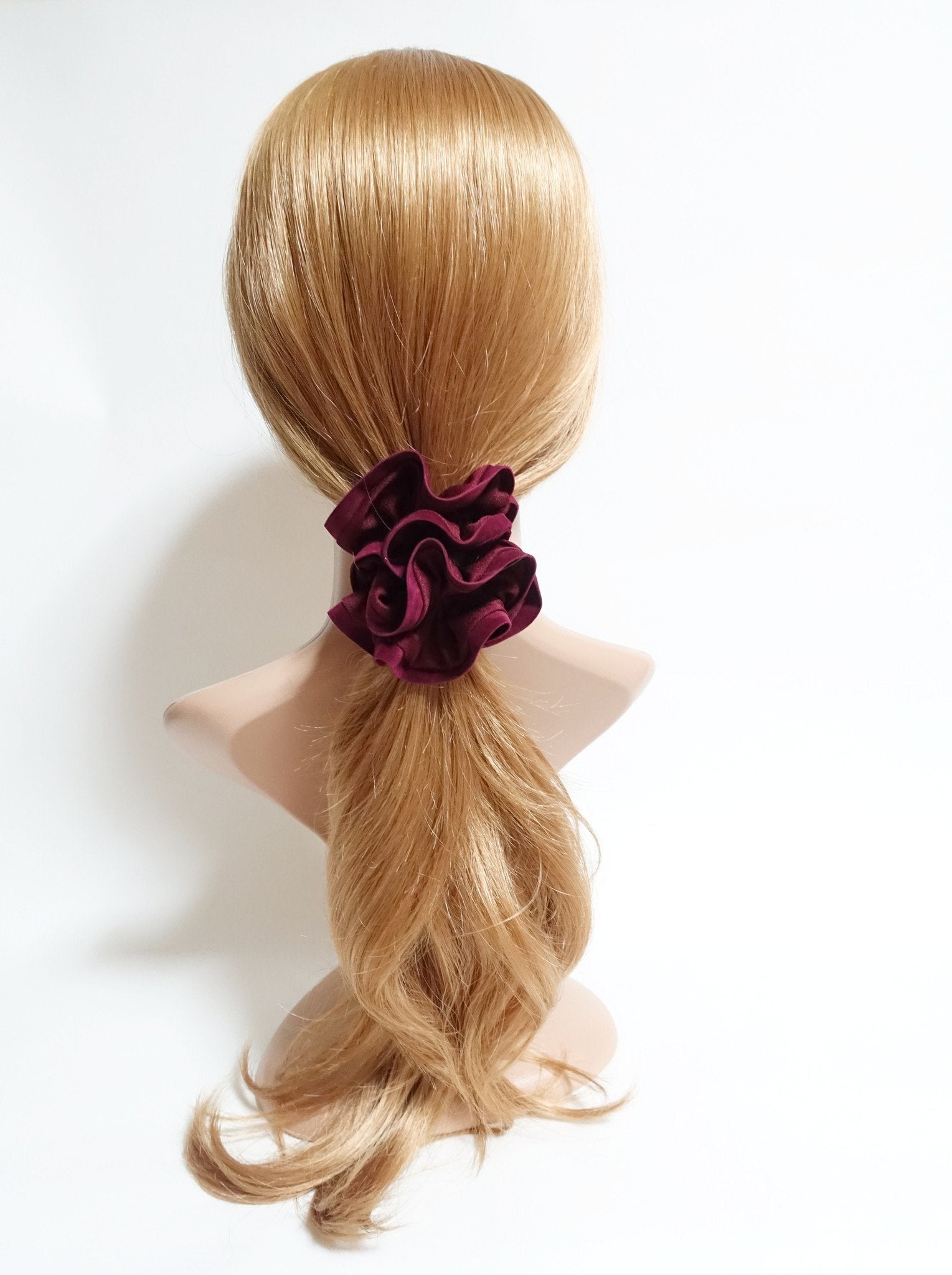 veryshine.com scrunchies/hair holder Suede Trim Solid Color Hair Scrunchies Women Hair Elastics Accessories