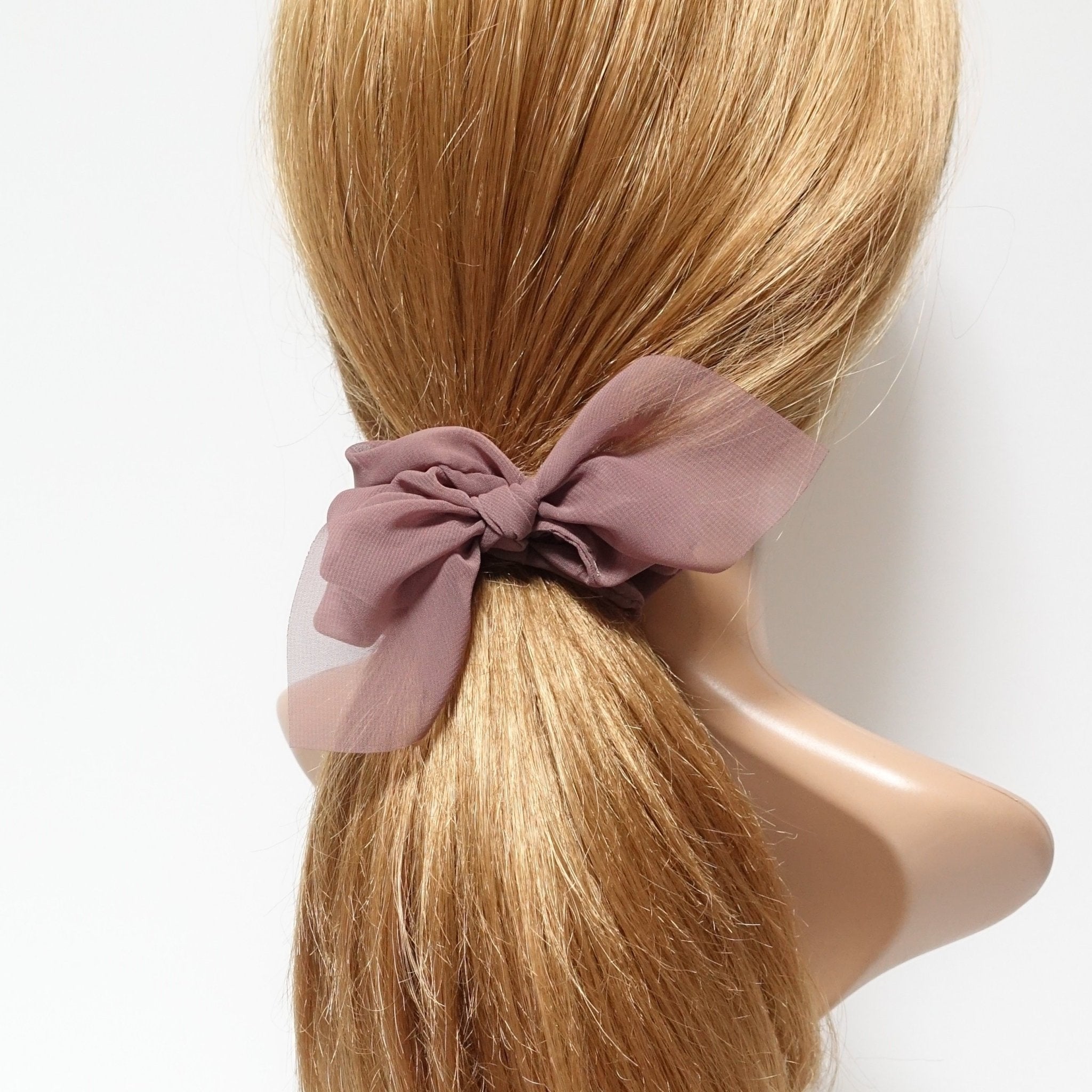 veryshine.com scrunchies/hair holder translucent chiffon bow knot scrunchies pretty women scrunchie hair accessory