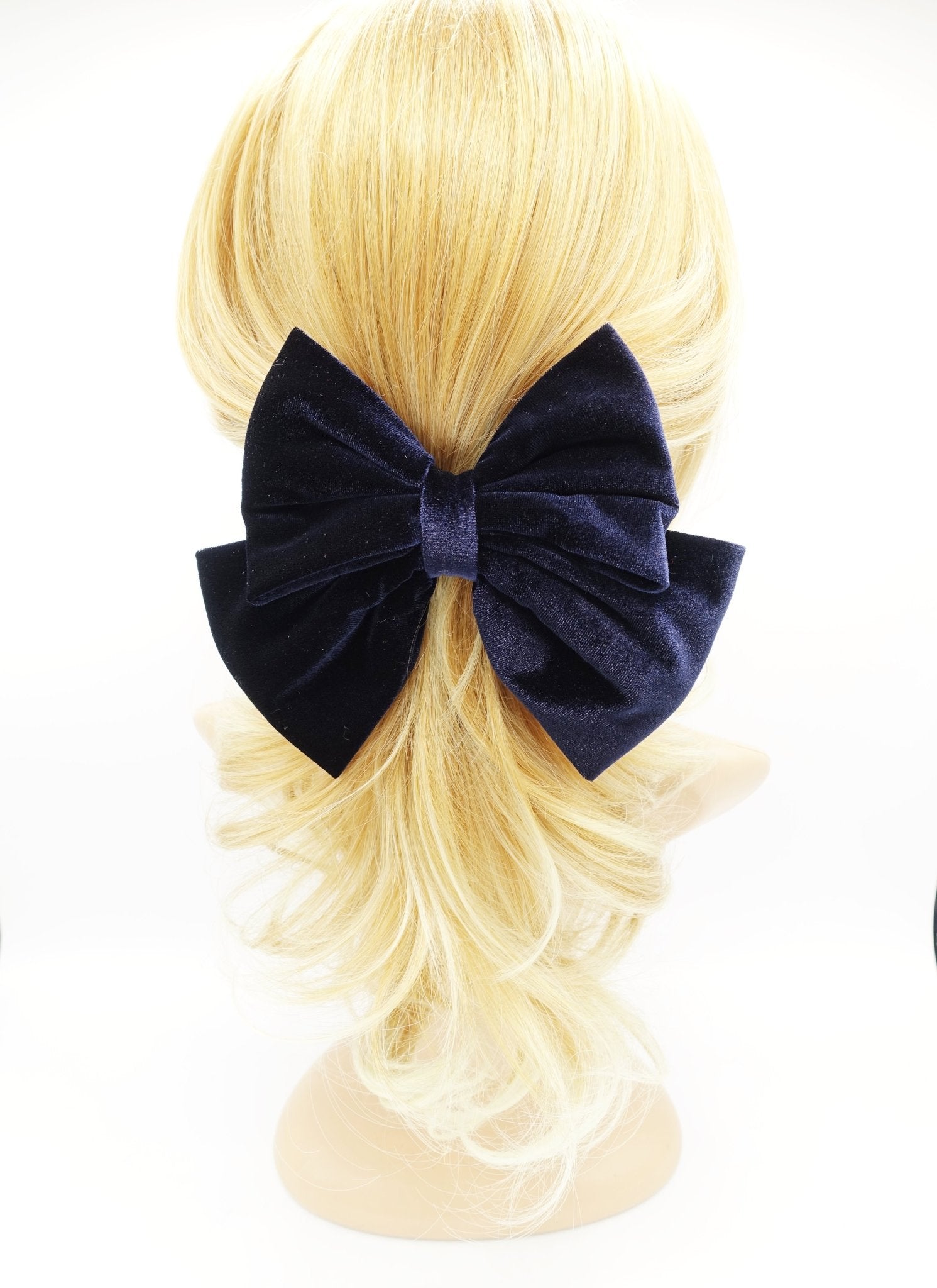 veryshine.com scrunchies/hair holder velvet hair bow dark tone K style women hair bow french barrette