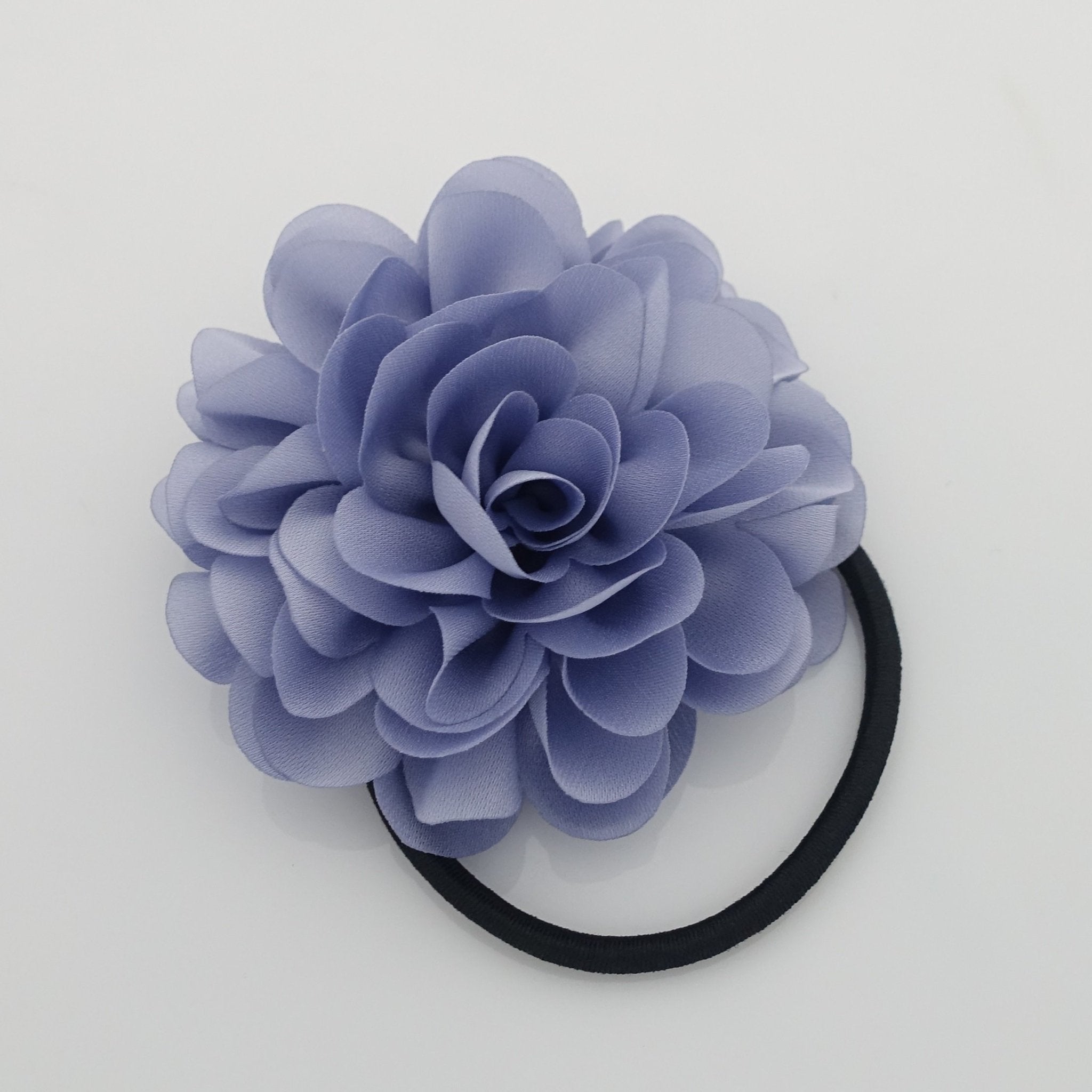 veryshine.com scrunchies/hair holder Violet Handmade Dahlia Flower Hair Elastics Ponytail Holder